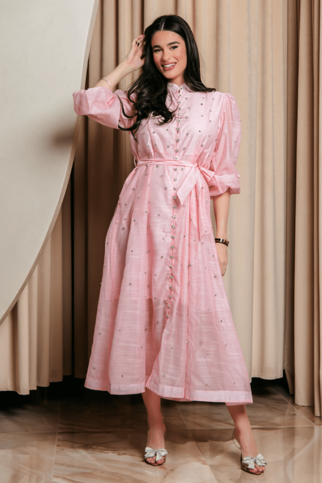 Emelia Crystal Embellished Sheer Maxi Dress - WEUXS