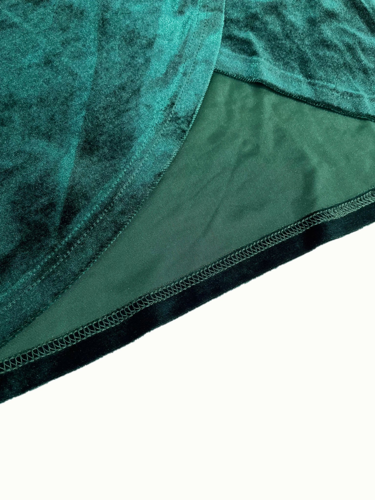 Emerald Velvet One - Shoulder Ruched Midi Dress - Asymmetric Cocktail Evening Gown - WEUXS