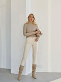 Essential Soft Ribbed Mock Neck Sweater - WEUXS