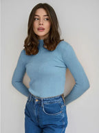 Essential Soft Ribbed Mock Neck Sweater - WEUXS