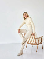 Essential Soft Ribbed Mock Neck Sweater - WEUXS