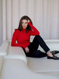 Essential Soft Ribbed Mock Neck Sweater - WEUXS
