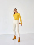 Essential Soft Ribbed Mock Neck Sweater - WEUXS