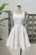 Esther Pearl Embelished Open Back Mini Dress - WEUXS