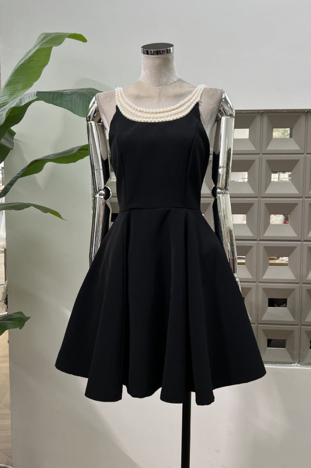 Esther Pearl Embelished Open Back Mini Dress - WEUXS