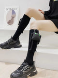 Knee high socks with a detachable plush monster toy - View 6 | WEUXS