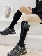 Knee high socks with a detachable plush monster toy - View 6 | WEUXS