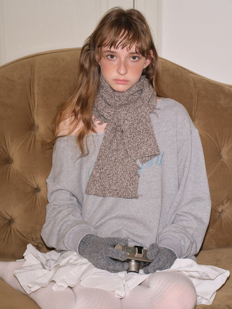 Heavyweight Wool Blend Scarf - View 6 | WEUXS