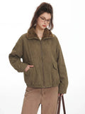 Vintage Faux Suede Aviator Bomber Jacket - WEUXS
