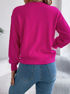 Colorblock cable knit sweater - View 18 | WEUXS