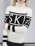 Graphic Turtleneck Sweater - View 8 | WEUXS