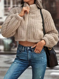 The Willow Ribbed Faux Sherpa Crop Jacket - WEUXS