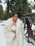 Aspen Glaze Shaggy Long Faux Fur Coat - WEUXS