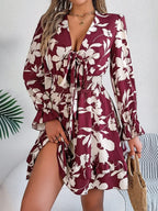 Floral Tie-Front Mini Dress - View 6 | WEUXS