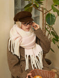 Oversized Block Stripe Knit Scarf - View 18 | WEUXS