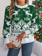 Classic Fair Isle Knit Holiday Sweater - View 8 | WEUXS