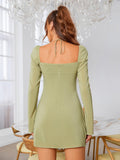 Halter Neck Square Neck Dress - View 14 | WEUXS