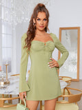 Halter Neck Square Neck Dress - View 13 | WEUXS