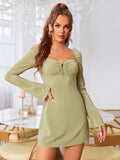 Halter Neck Square Neck Dress - View 16 | WEUXS