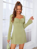Halter Neck Square Neck Dress - View 17 | WEUXS