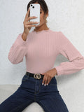 Ribbed Knit Mock Neck Bodysuit - View 11 | WEUXS