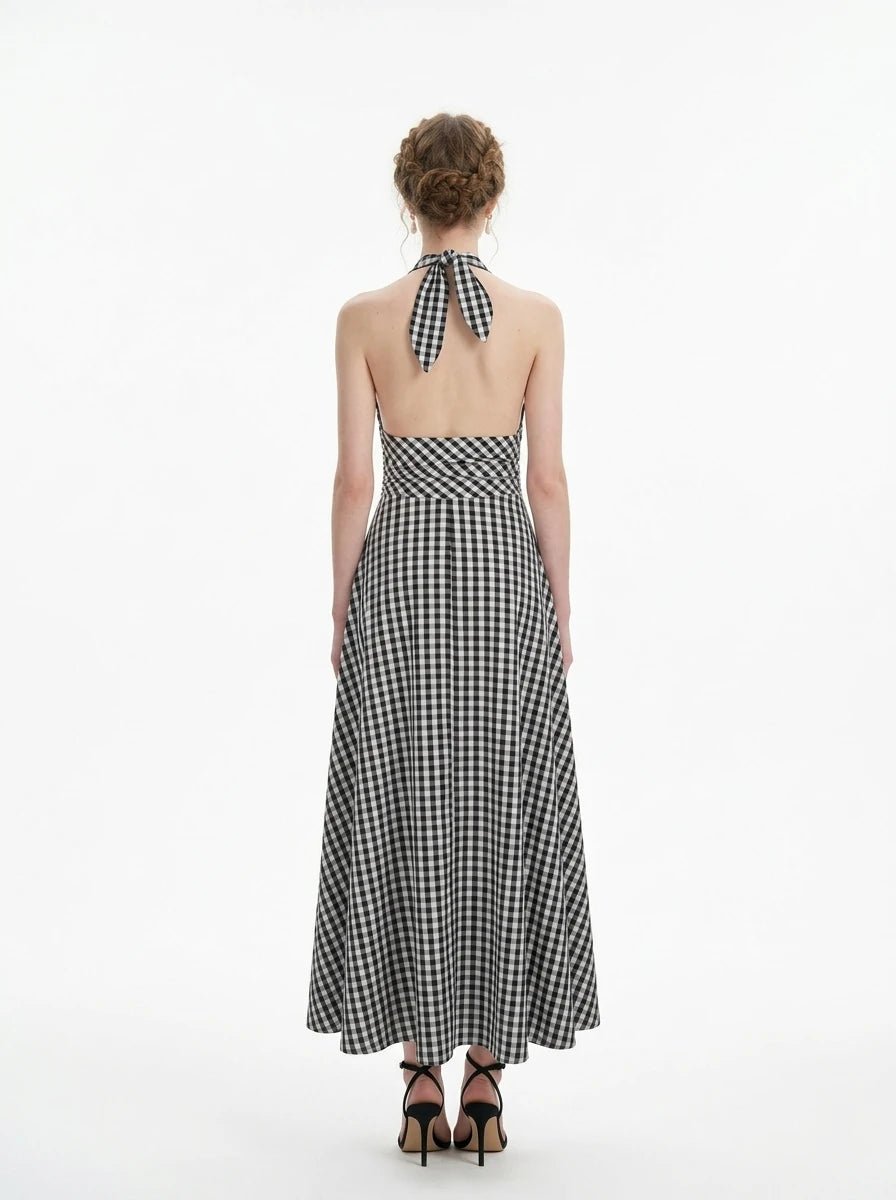 Gingham Halter Maxi Dress Secondary image