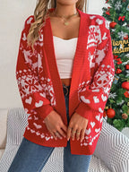 Green Reindeer Fair Isle Knit Cardigan - View 16 | WEUXS