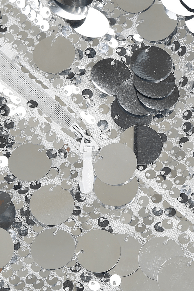 Halter Sequin Embellished Midi Dress - WEUXS