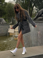 Heritage Houndstooth Wool Blend Coat - WEUXS