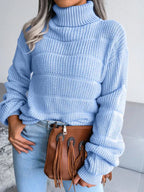 Chunky Knit Turtleneck Sweater - View 7 | WEUXS