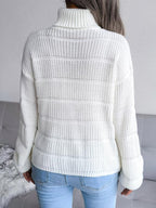 Chunky Knit Turtleneck Sweater - View 15 | WEUXS