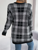 Buffalo Plaid Long Cardigan - View 9 | WEUXS