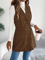 Long corduroy vest - View 10 | WEUXS
