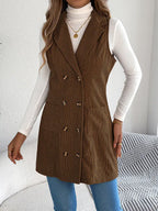Long corduroy vest - View 11 | WEUXS