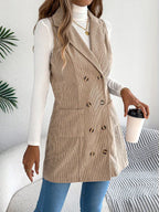 Long corduroy vest - View 6 | WEUXS