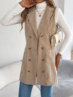 Long corduroy vest - View 8 | WEUXS