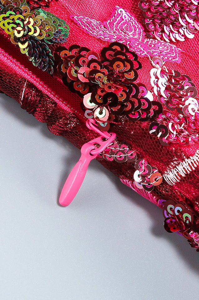 Jangeel Pink Slit Sequin Dress - WEUXS