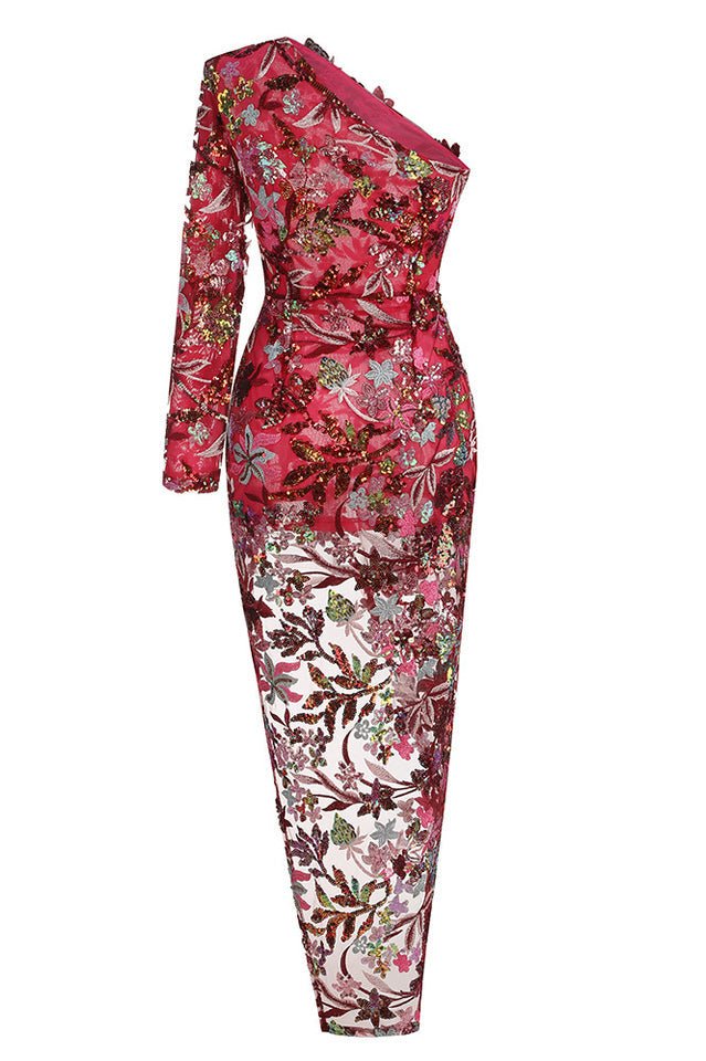 Jangeel Pink Slit Sequin Dress - WEUXS