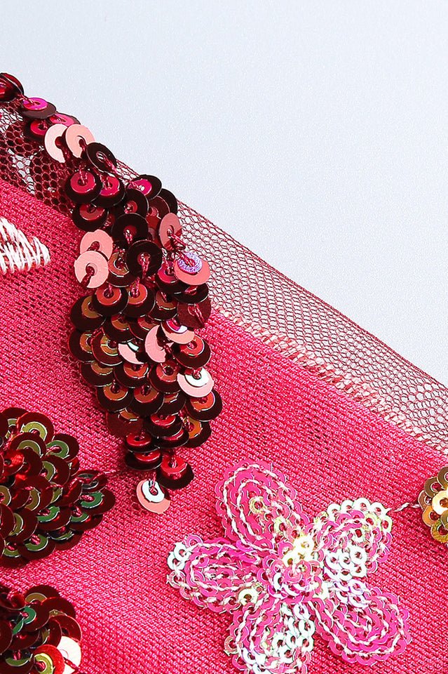 Jangeel Pink Slit Sequin Dress - WEUXS