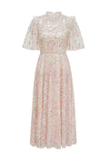 Lavish Embroidered Tulle Maxi Dress - WEUXS