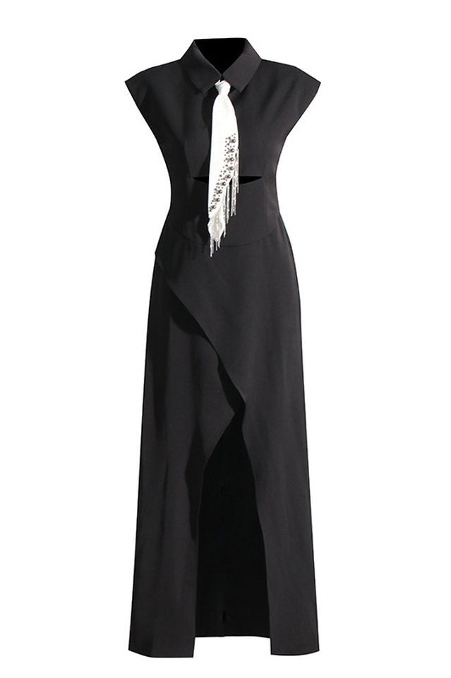 Liberty Midi Dress With Tie Detail - WEUXS