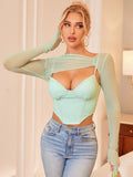 Mesh Corset Top - View 19 | WEUXS