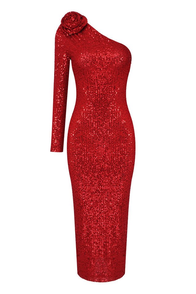 Loretta Sequin Midi Dress - WEUXS