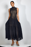 Lucas Black Lace Sleeveless Dress - WEUXS