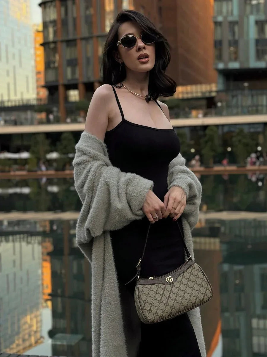 Luxe Faux Mink Maxi Cardigan - View 10 | WEUXS