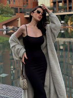 Luxe Faux Mink Maxi Cardigan - View 8 | WEUXS