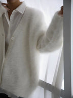 Faux Mink Fuzzy Knit Cardigan - View 9 | WEUXS
