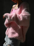 Faux Mink Fuzzy Knit Cardigan - View 14 | WEUXS