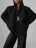 Midnight Glitz Sequin Tweed Jacket - WEUXS