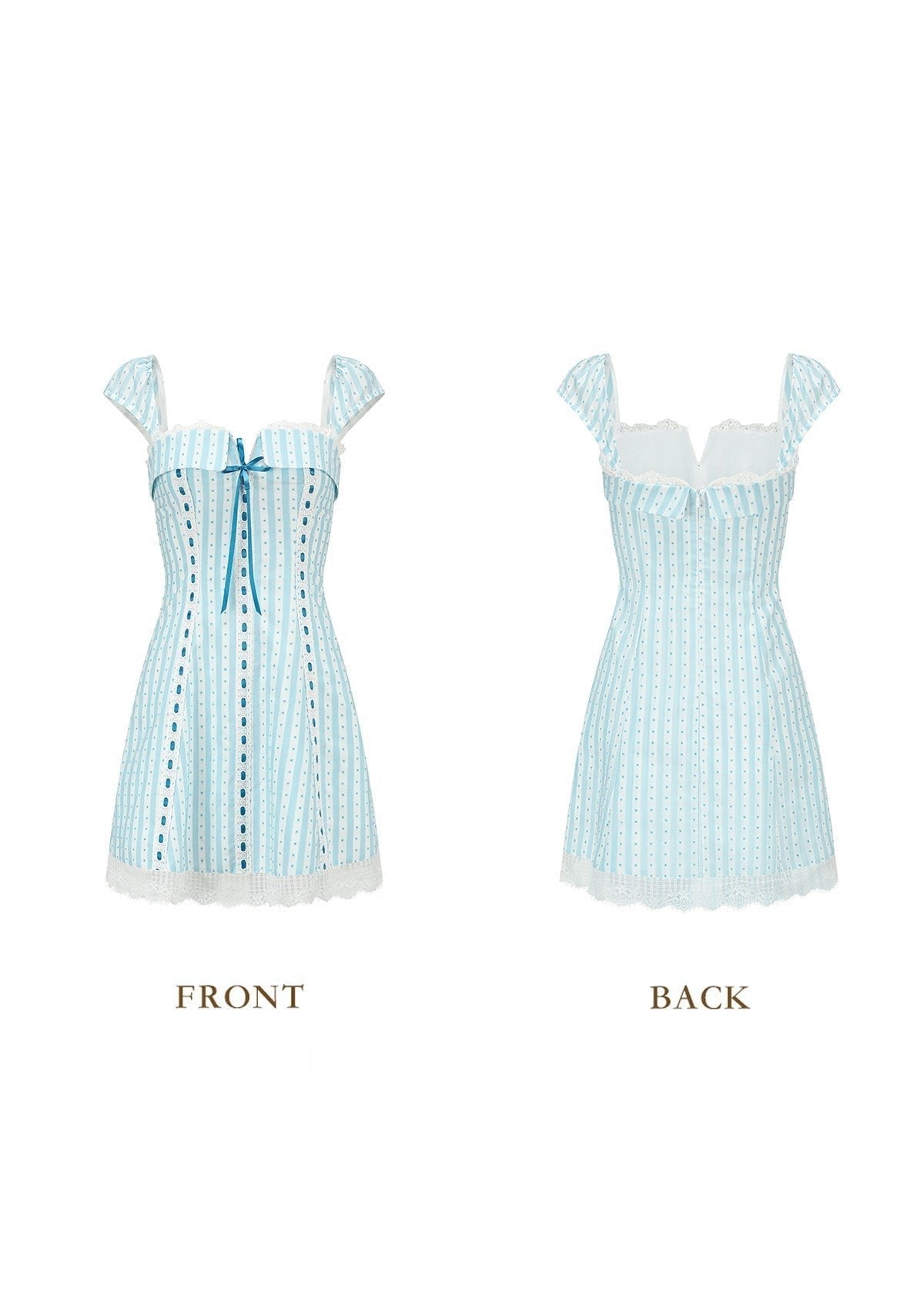 Mini A-Line Dress with Puff Sleeves Secondary image